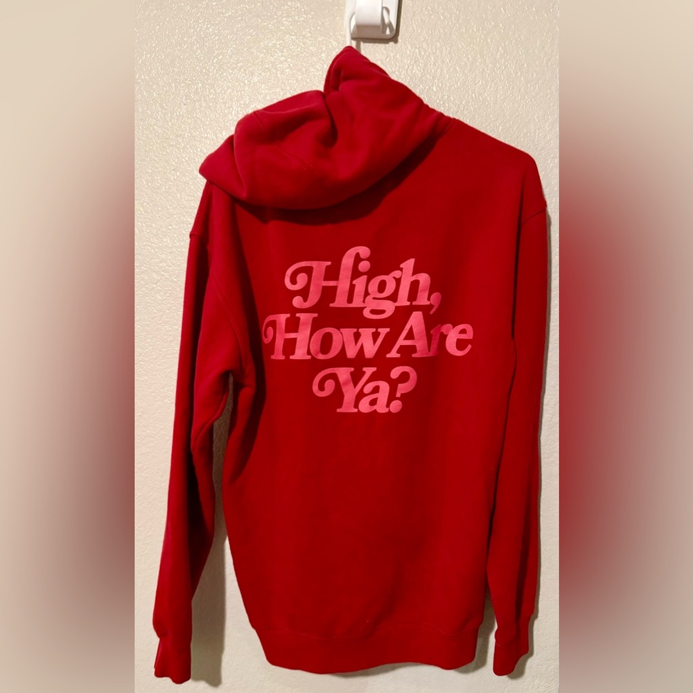Unisex Men’s Women’s Jeffree Star Hoodie High How Are Ya Star Lounge Medium Red